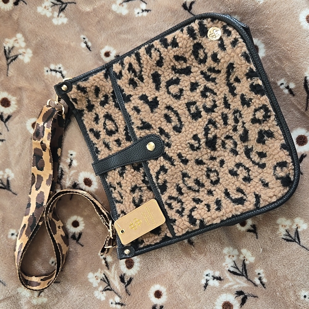 NWT Simply Southern Leopard Print Crossbody Satchel Bag